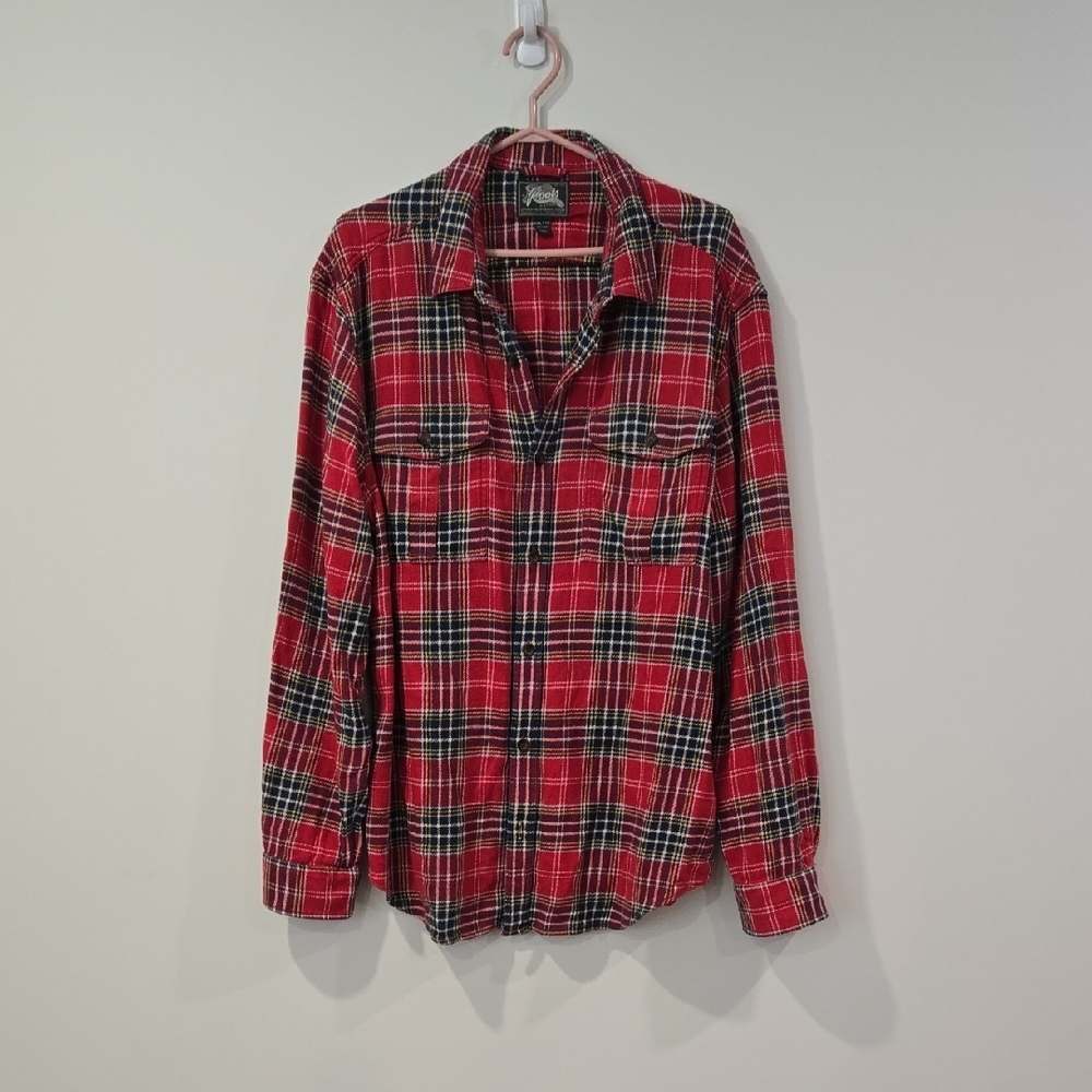 Roots Red and Black Plaid Button-Down Shirt